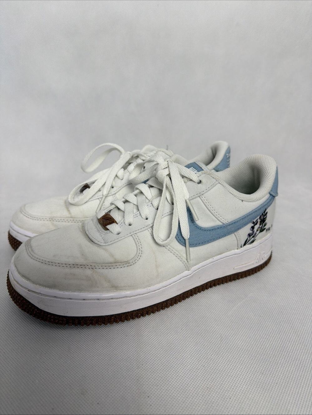 Nike Air Force 1 '07 SE Indigo Women's CZ0269-100 Sneakers Flower Size 8